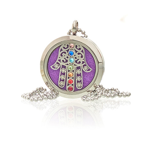 ancient wisdom Aromatherapy Jewellery Necklace - Hamsa Chakra - 30mm
