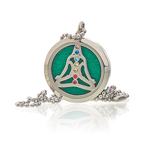ancient wisdom Aromatherapy Jewellery Necklace - Yoga Chakra - 30mm