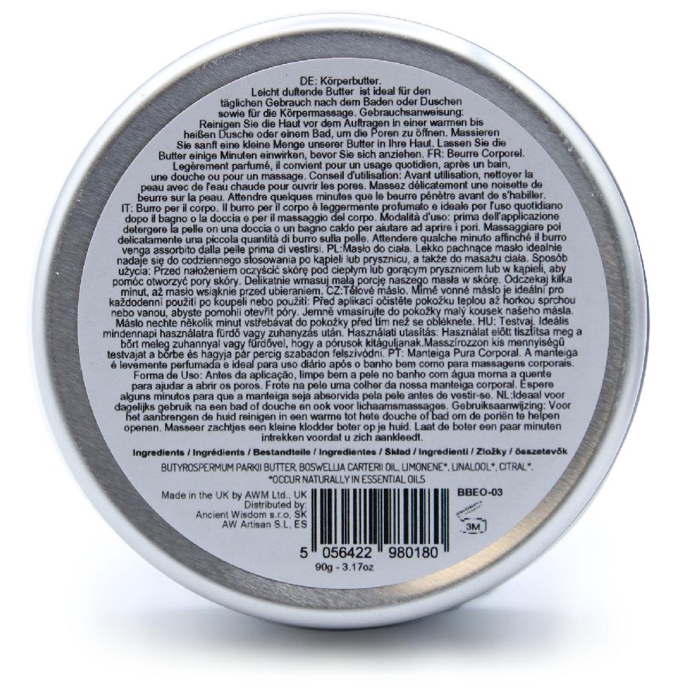 Ancient Wisdom Aromatherapy Shea Body Butter 90g - Frankincense