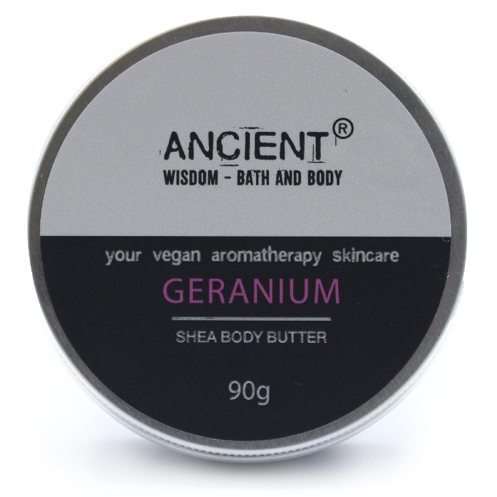 Ancient Wisdom Aromatherapy Shea Body Butter 90g - Geranium