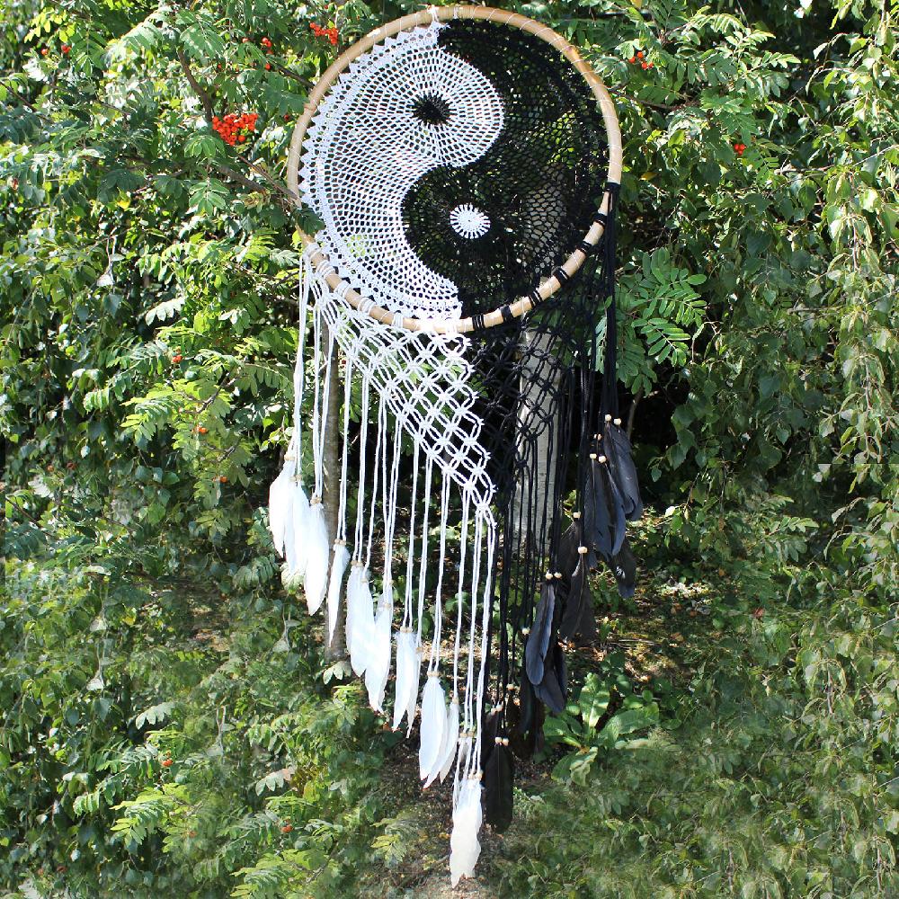 Ancient Wisdom Bali Dream Catchers - Extra Large Ying Yang D: 50cm