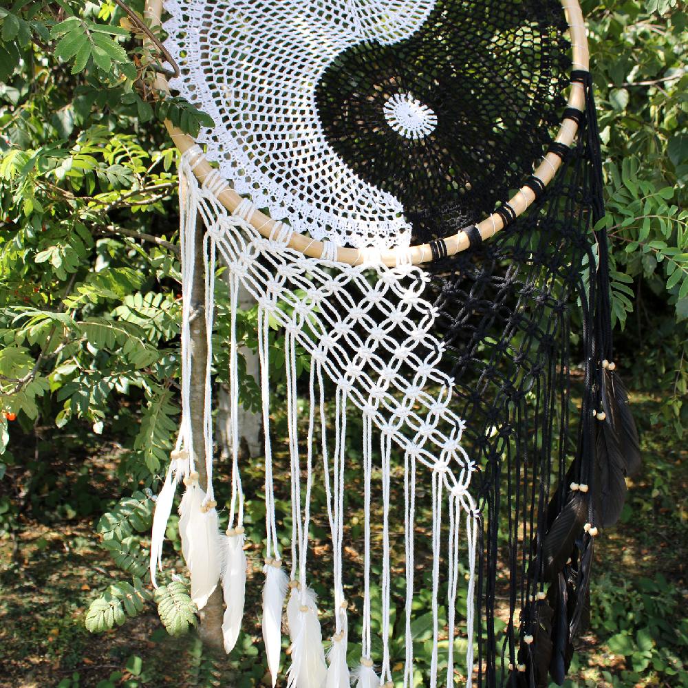 Ancient Wisdom Bali Dream Catchers - Extra Large Ying Yang D: 50cm