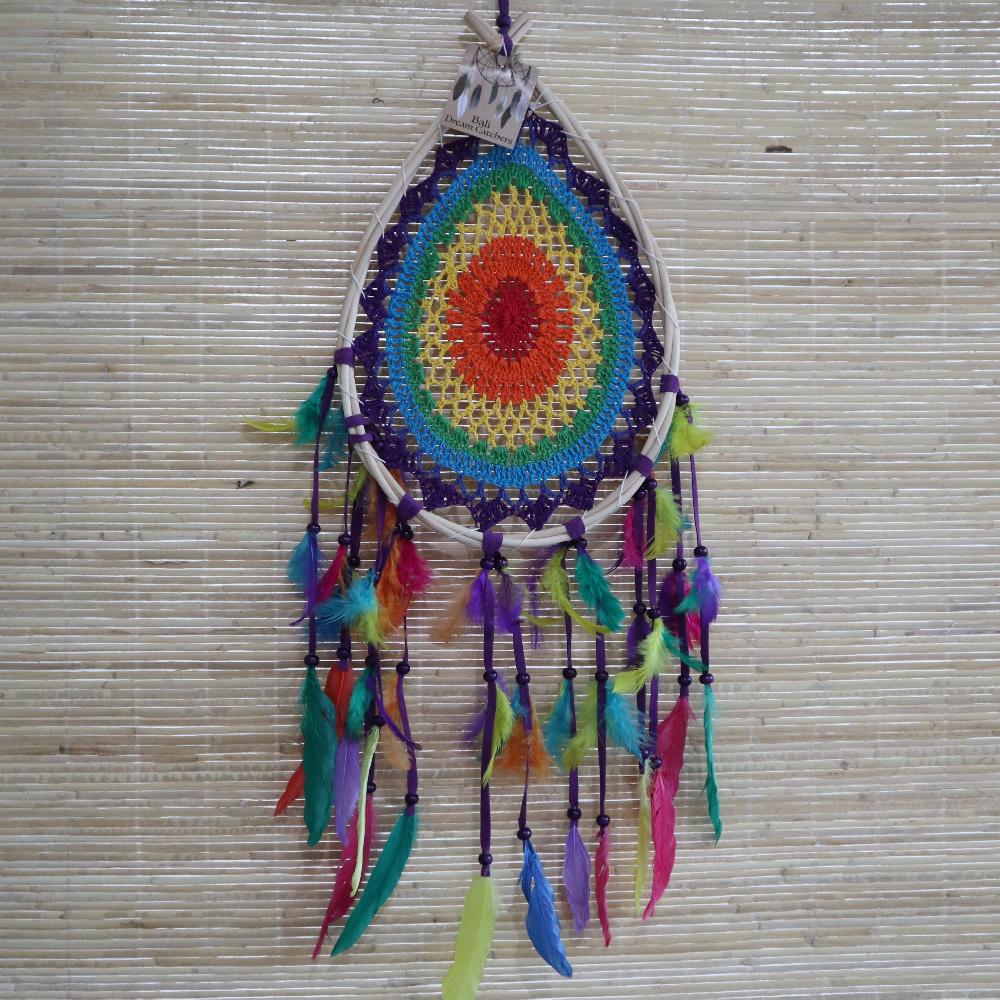 Ancient Wisdom Bali Dream Catchers - Large Multi Teardrop
