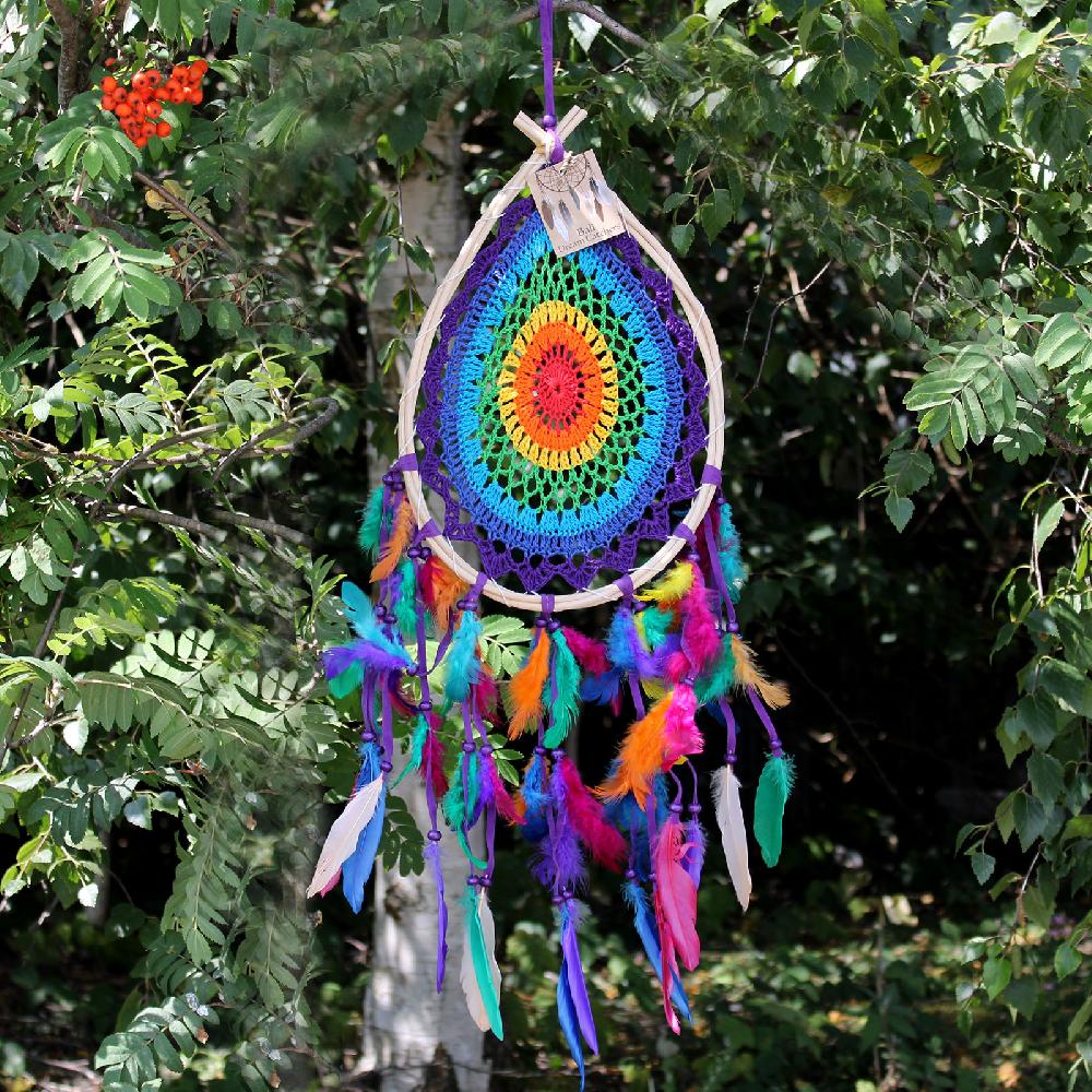 ancient wisdom Bali Dream Catchers - Large Multi Teardrop