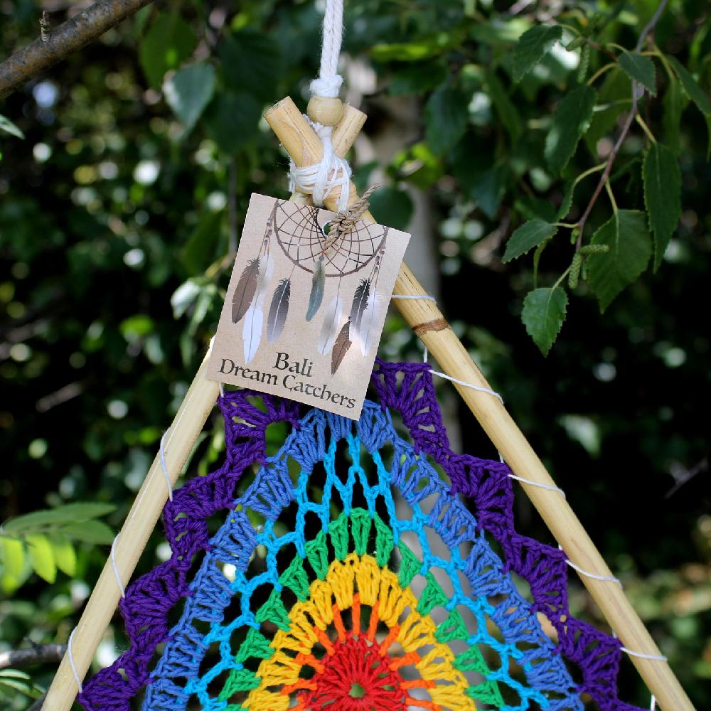 Ancient Wisdom Bali Dream Catchers - Med Multi Pyramid
