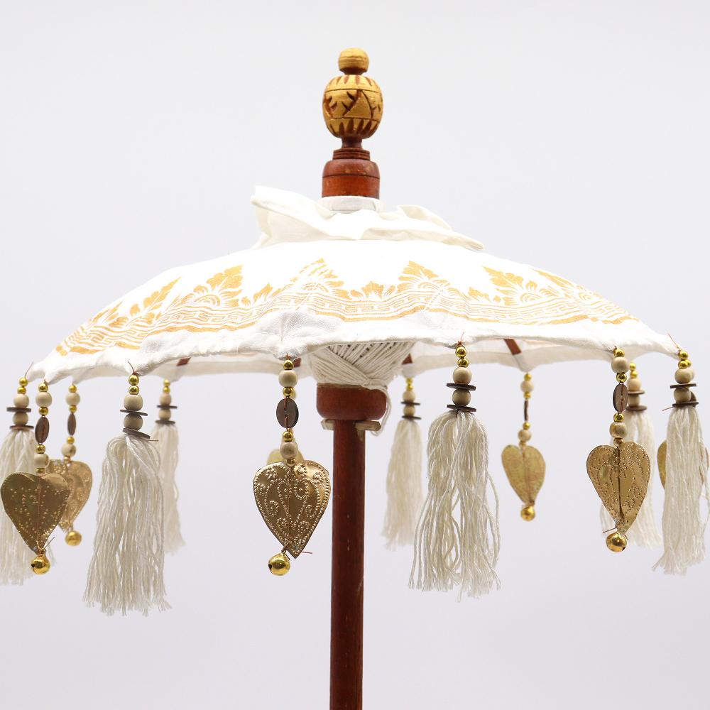 Ancient Wisdom Bali Home Decor Parasol - Canvas - Gold Decor- 40cm