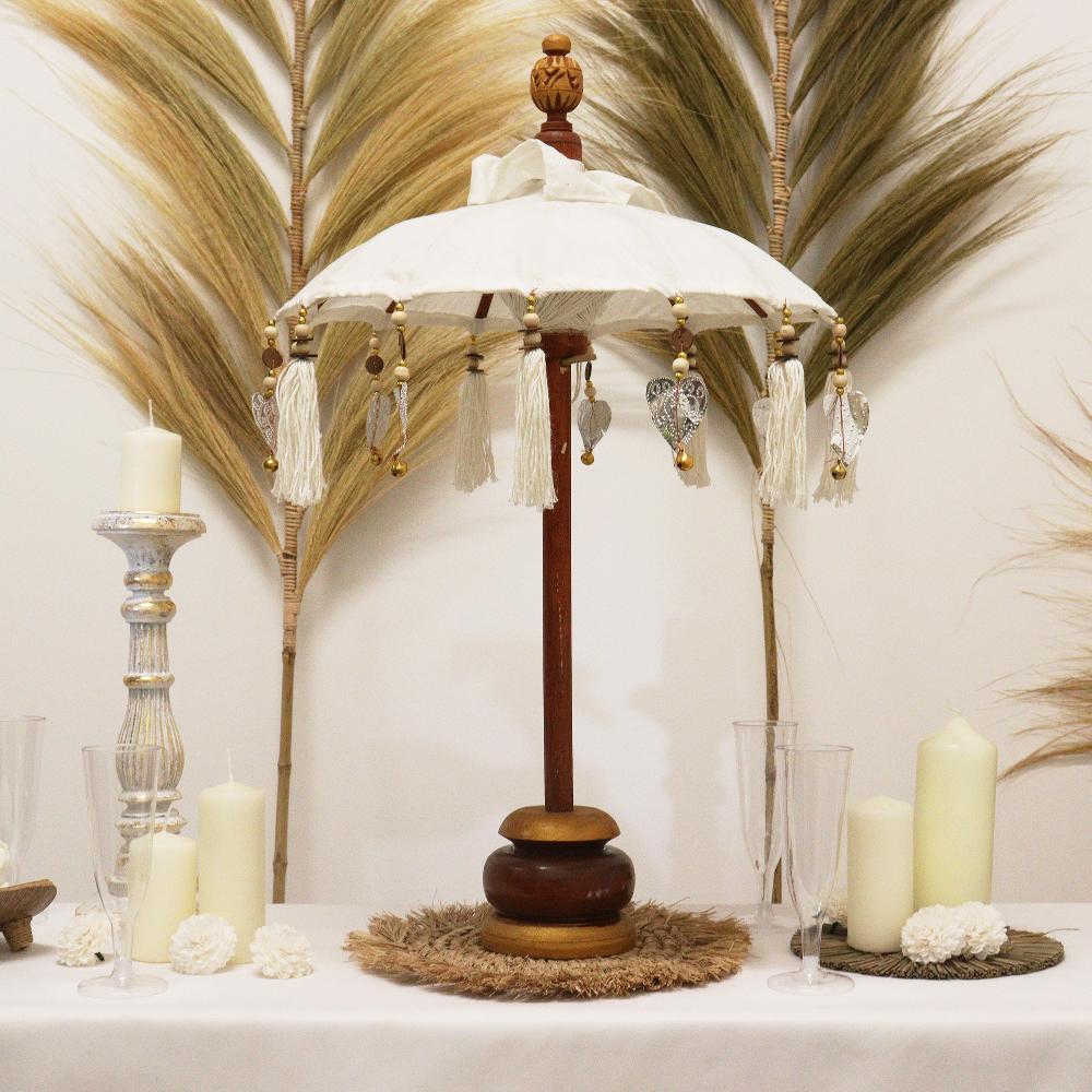 Ancient Wisdom Bali Home Decor Parasol - Canvas - Natural - 40cm