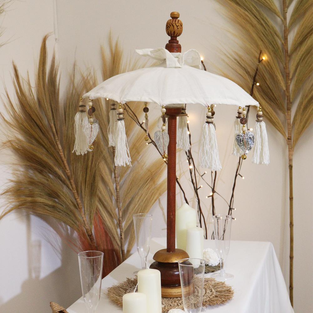 Ancient Wisdom Bali Home Decor Parasol - Canvas - Natural - 40cm