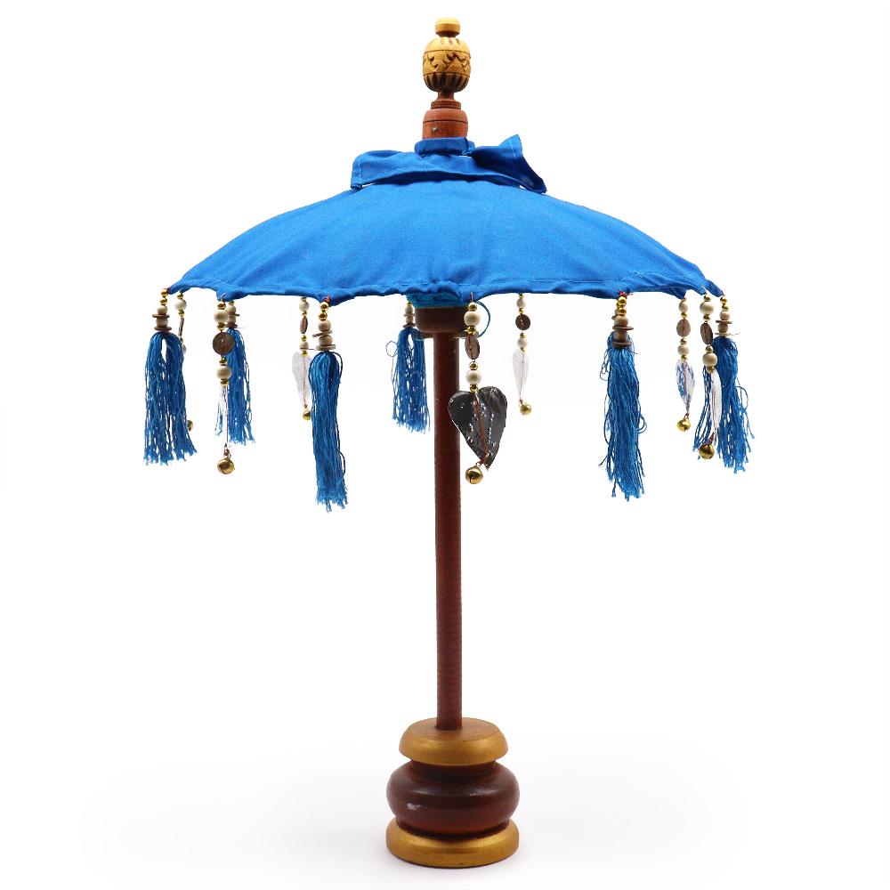 ancient wisdom Bali Home Decor Parasol - Cotton - Turquoise - 40cm