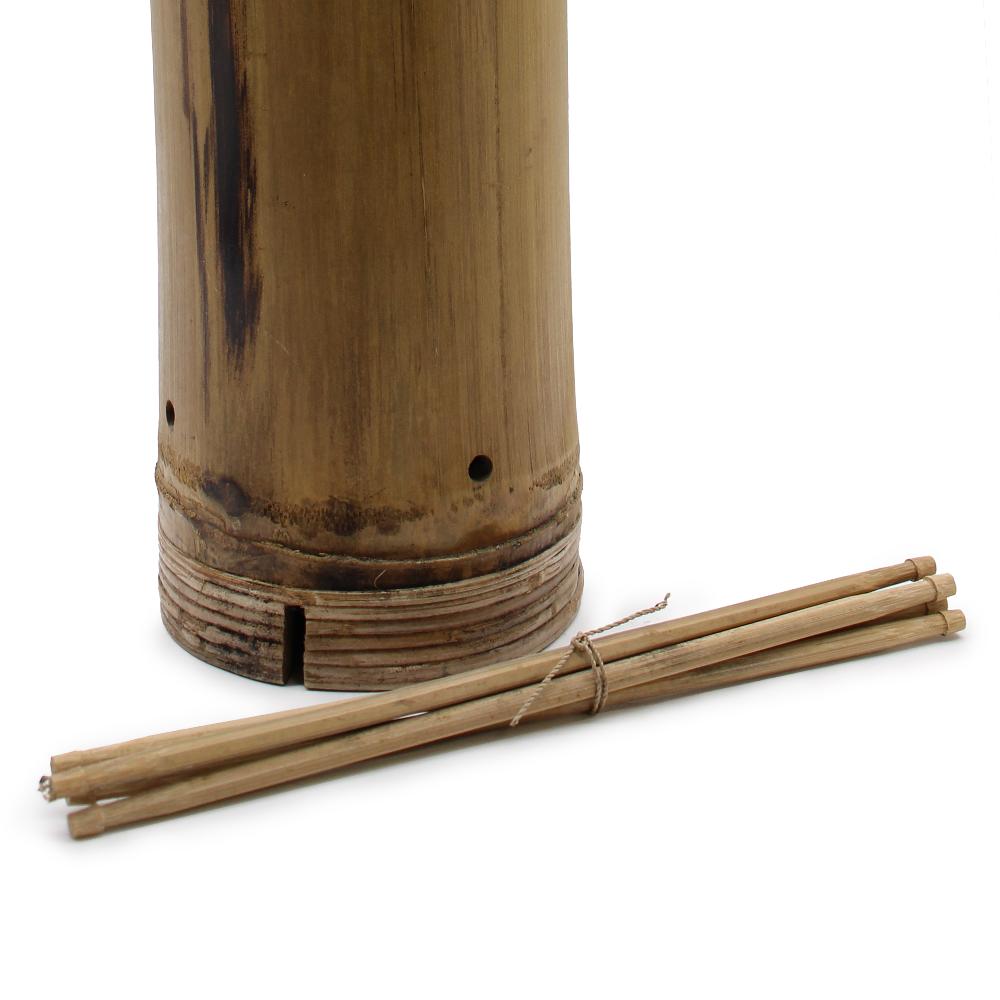 Ancient Wisdom Bamboo Display Tube Stand 8 Pegs - 68x15cm