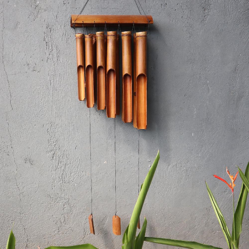 Ancient Wisdom Bamboo Windchime - Natural Finish - 12 Large Tubes