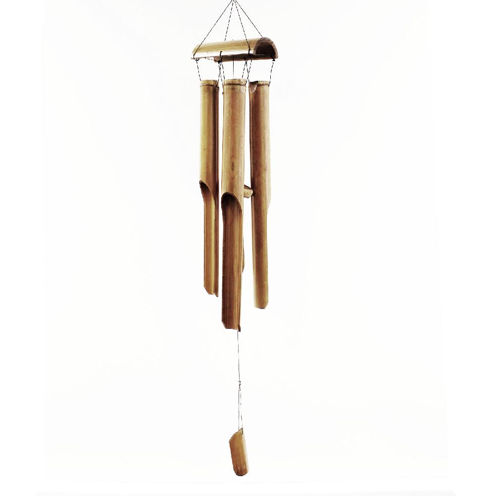 ancient wisdom Bamboo Windchime - Natural finish - 4 Large Tubes