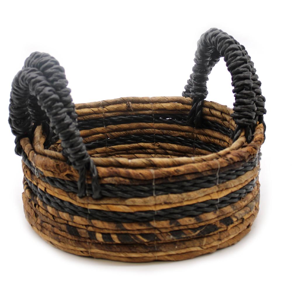 Ancient Wisdom Banana Leaf & Hitam Raffia Basket- Set Of 2