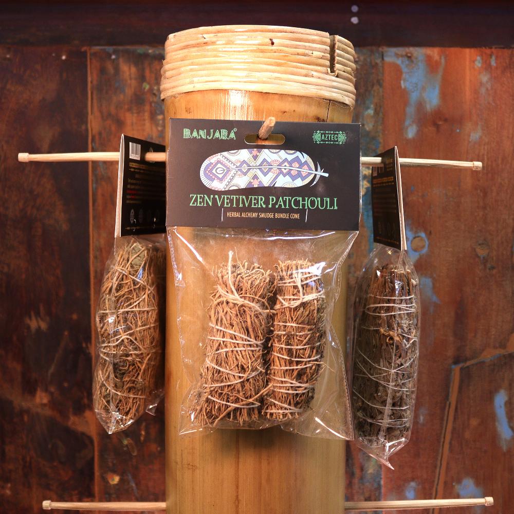Ancient Wisdom Banjara Smudge Stick - Vetiver And Patchouli