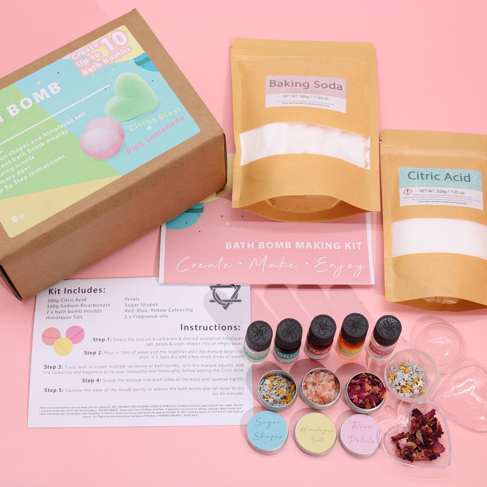 Ancient Wisdom Bath Bomb Kit - Pink Lemonade & Citrus Blast