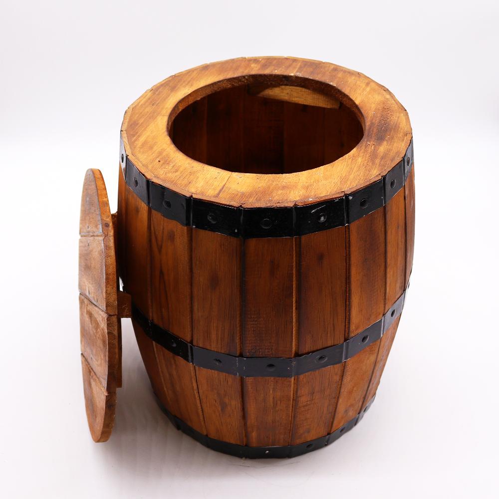 Ancient Wisdom Beer Barrel Stool & Parasol Stand 38x32cm - Natural