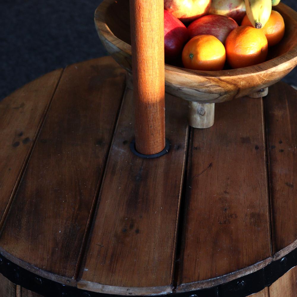 Ancient Wisdom Beer Barrel Table & Parasol Stand 60x48 5 Cm - Natural