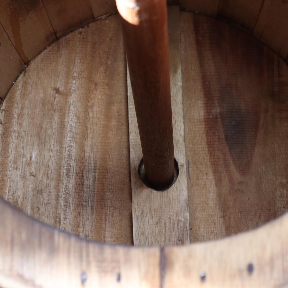 Ancient Wisdom Beer Barrel Table & Parasol Stand 60x48 5 Cm - Natural