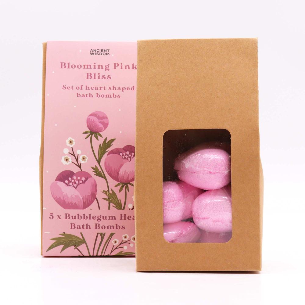 Ancient Wisdom Blooming Pink Bliss Bath Heart Gift Set