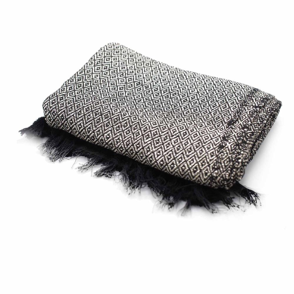 Ancient Wisdom Boho Comfort Throw - 125x150cm - Charcoal