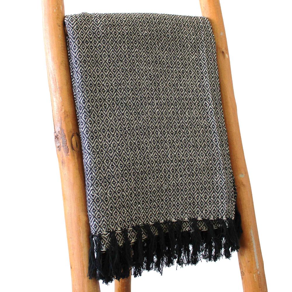 ancient wisdom Boho Comfort Throw - 125x150cm - Charcoal