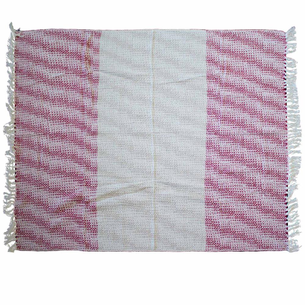 Ancient Wisdom Boho Comfort Throw - 125x150cm - Ruby Two Tone