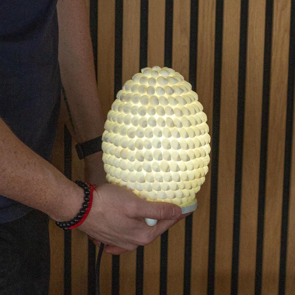 Ancient Wisdom Boho Sea Shell Lamp - Buting Shell Oval - 15cm