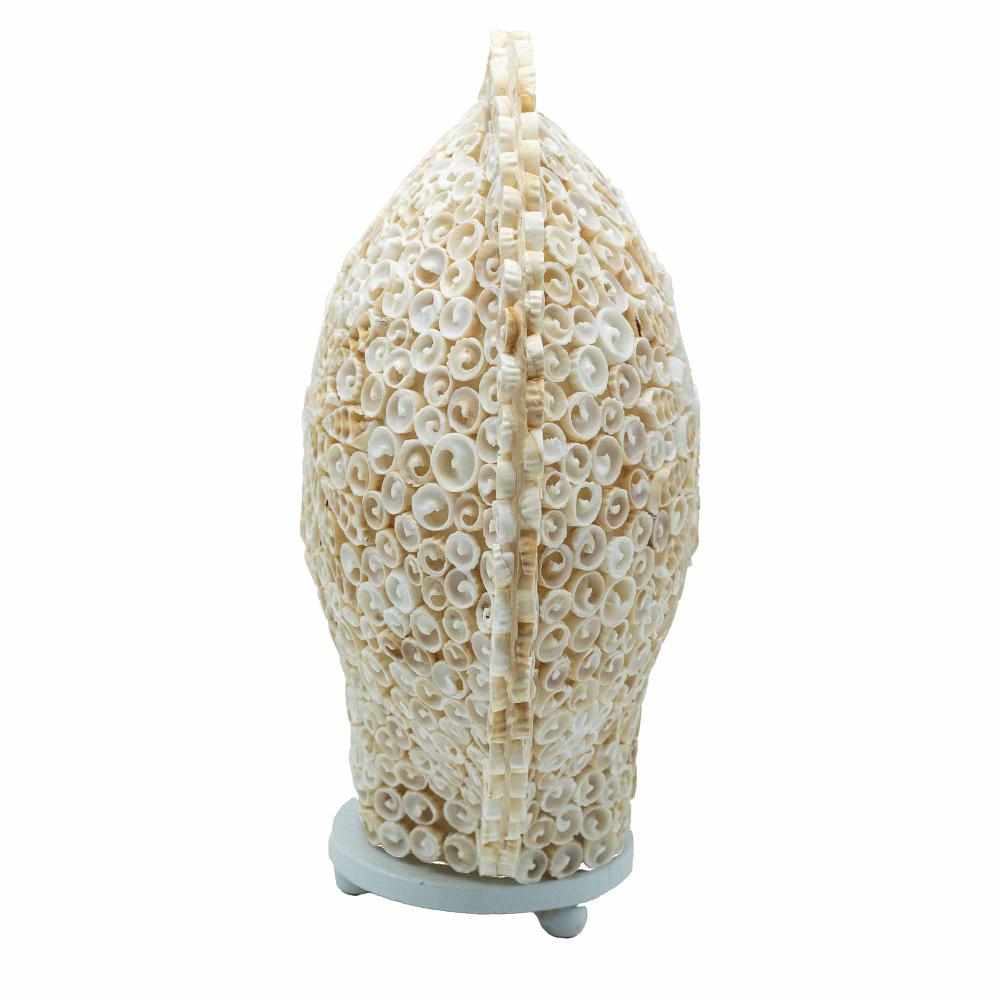 Ancient Wisdom Boho Sea Shell Lamp - Cut Art Shell Large Round - 30cm
