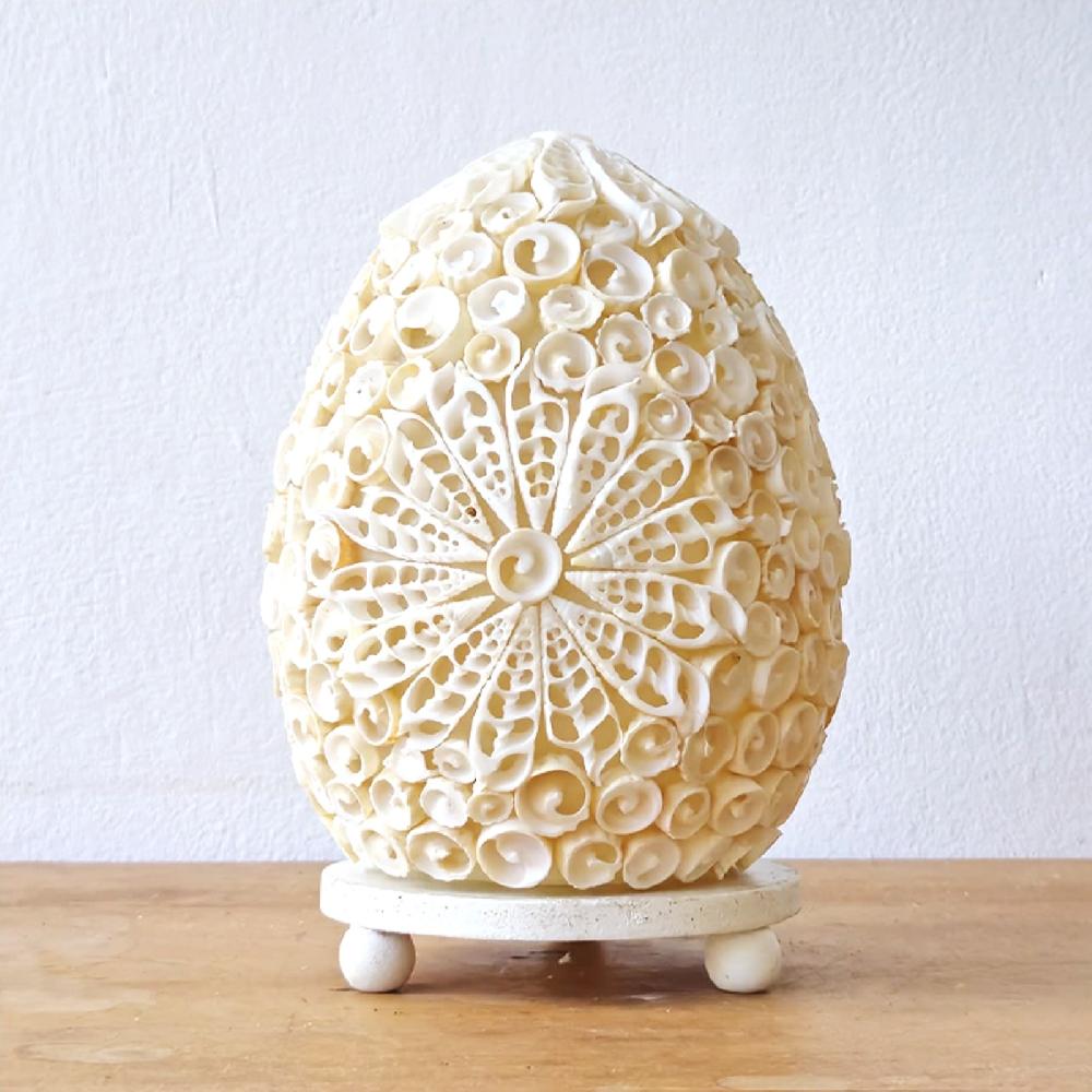 Ancient Wisdom Boho Sea Shell Lamp - Cut Art Shell Oval - 15cm