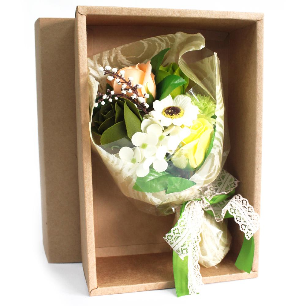 ancient wisdom Boxed Hand Soap Flower Bouquet - Greens