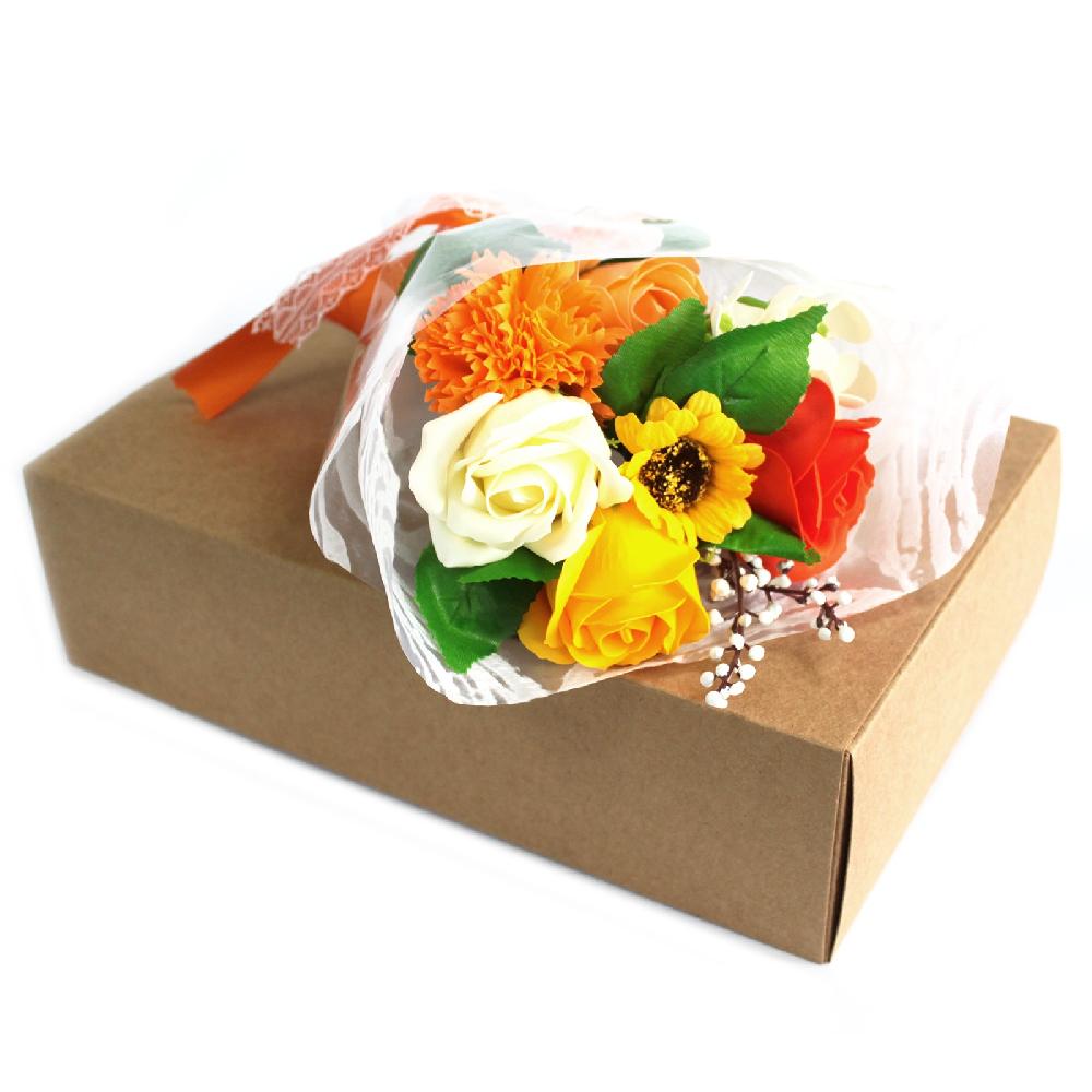 Ancient Wisdom Boxed Hand Soap Flower Bouquet - Orange