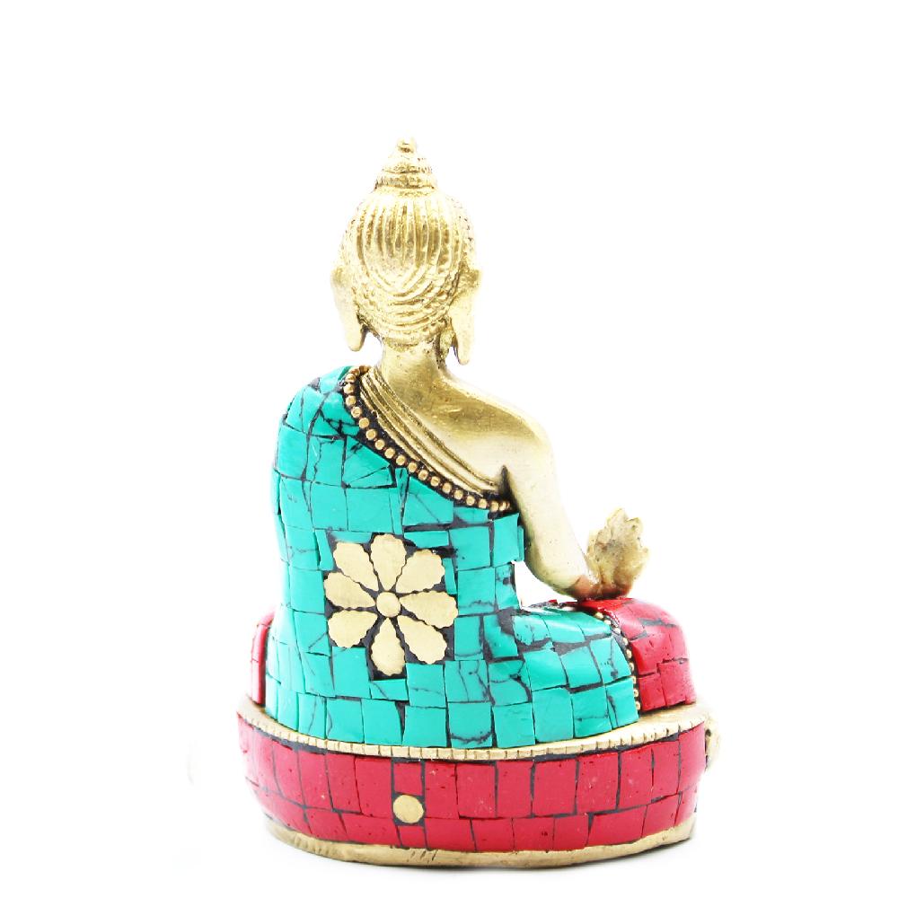 Ancient Wisdom Brass Buddha Figure - Hands Down - 11.5 Cm