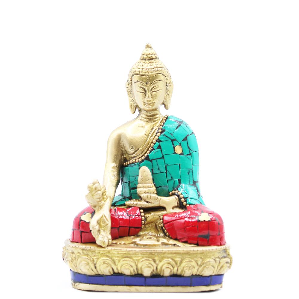 ancient wisdom Brass Buddha Figure - Hands Down - 11.5 cm