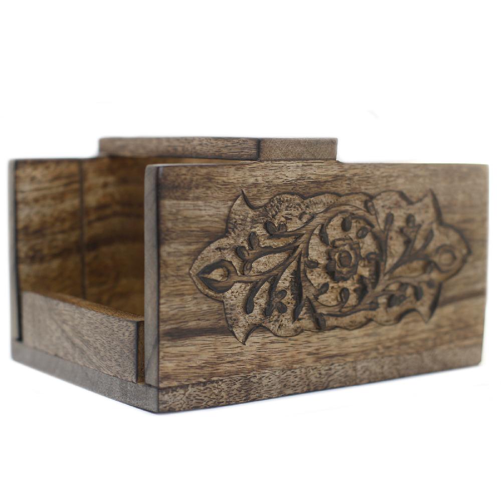Ancient Wisdom Carved Mango Wood Cutter For Soap Loaves