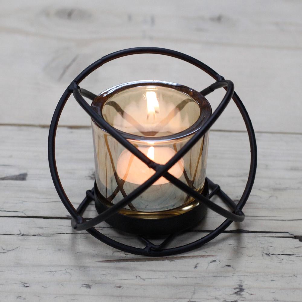 Ancient Wisdom Centrepiece Iron Votive Candle Holder - 1 Cup Single Ball