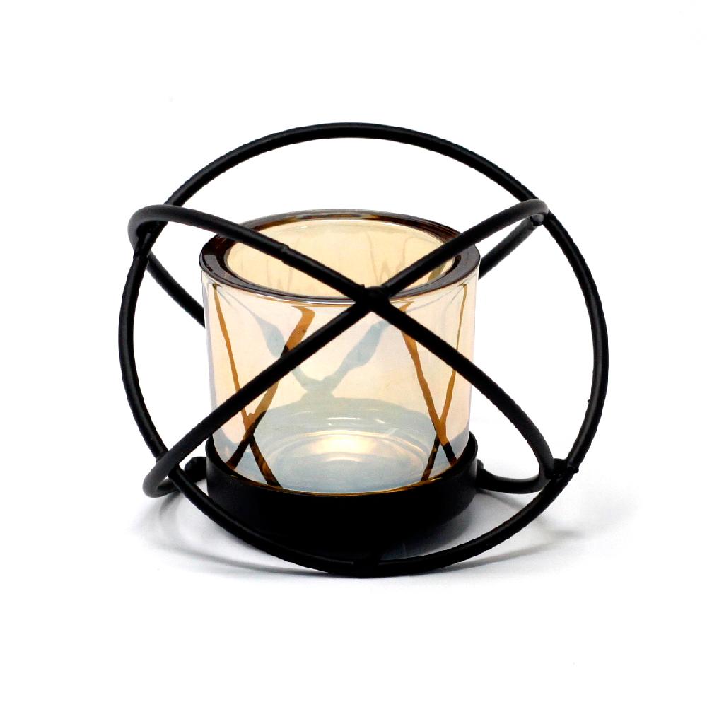 ancient wisdom Centrepiece Iron Votive Candle Holder - 1 Cup Single Ball