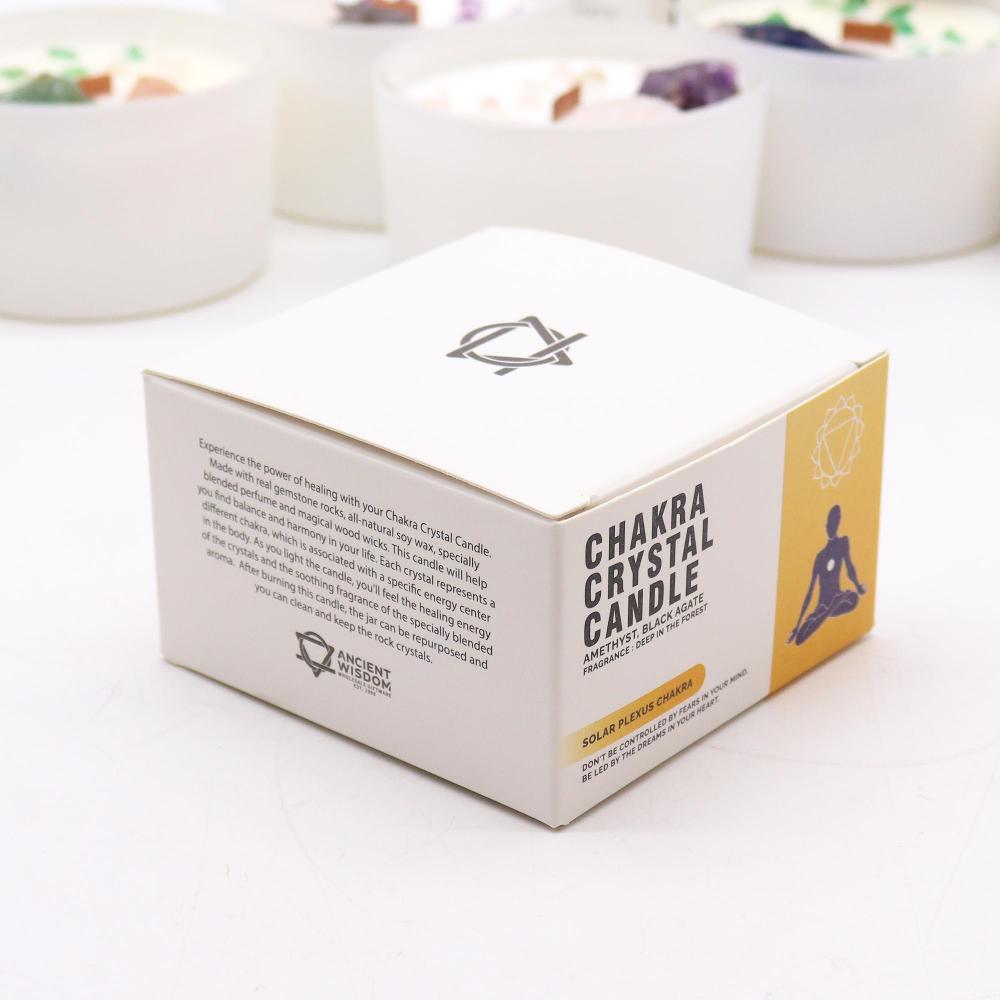 Ancient Wisdom Chakra Crystal Candle - Solar Plexus Chakra