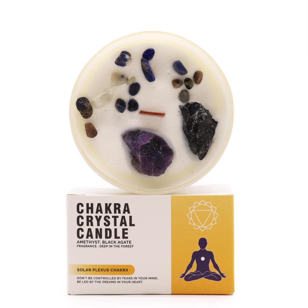 ancient wisdom Chakra Crystal Candle - Solar Plexus Chakra