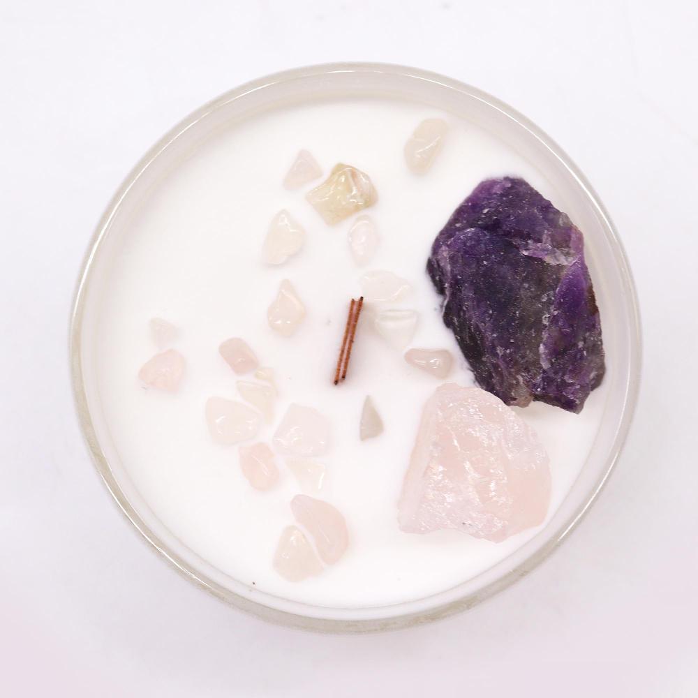 Ancient Wisdom Chakra Crystal Candle - Third Eye Chakra