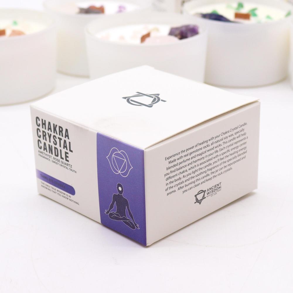 Ancient Wisdom Chakra Crystal Candle - Third Eye Chakra