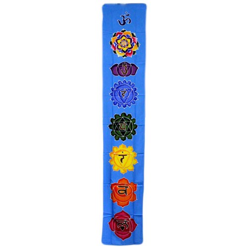 ancient wisdom Chakra Drop Banner - Sky Blue 183x35cm