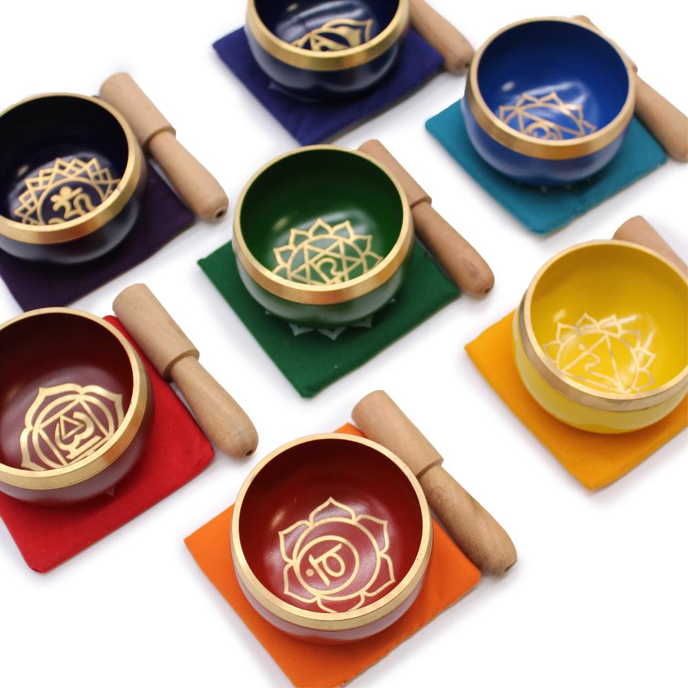Ancient Wisdom Chakra Pyramid Singing Bowl Gift Set
