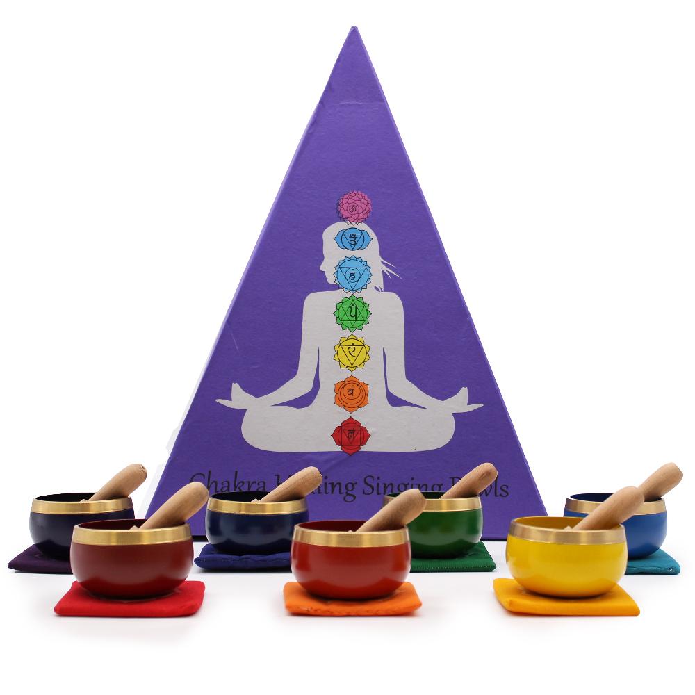 ancient wisdom Chakra Pyramid Singing Bowl Gift Set