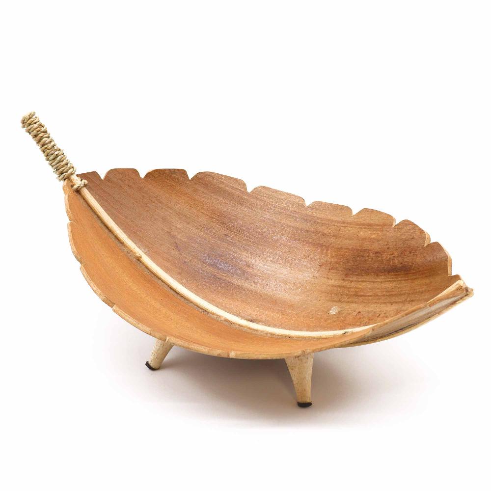 ancient wisdom Coconut Leaf Large Fruit Bowl - Natural