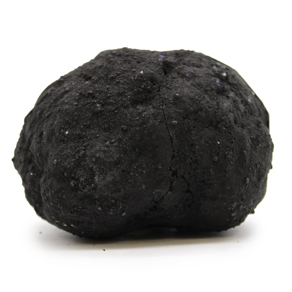 Ancient Wisdom Coloured Calcite Geode 8.5x6cm- Black Rock - Deep Purple