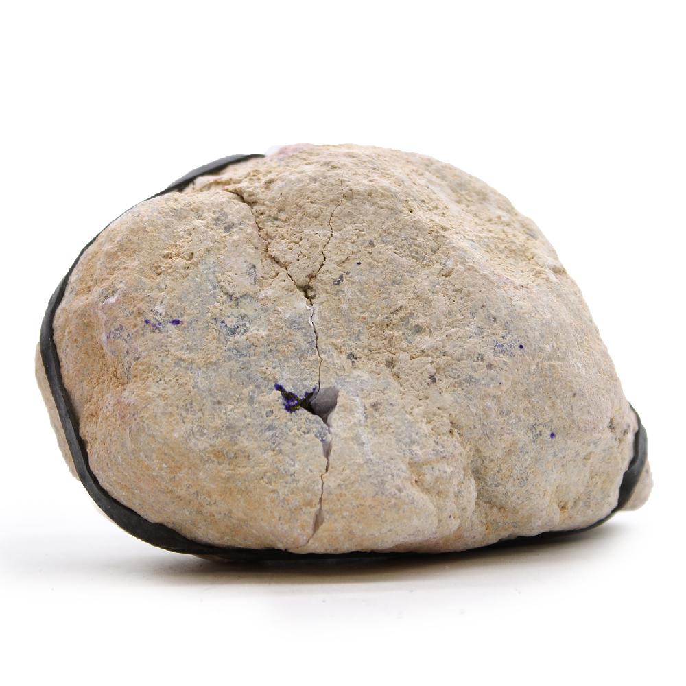 Ancient Wisdom Coloured Calcite Geode 8.5x6cm - Natural Rock - Purple & Gold