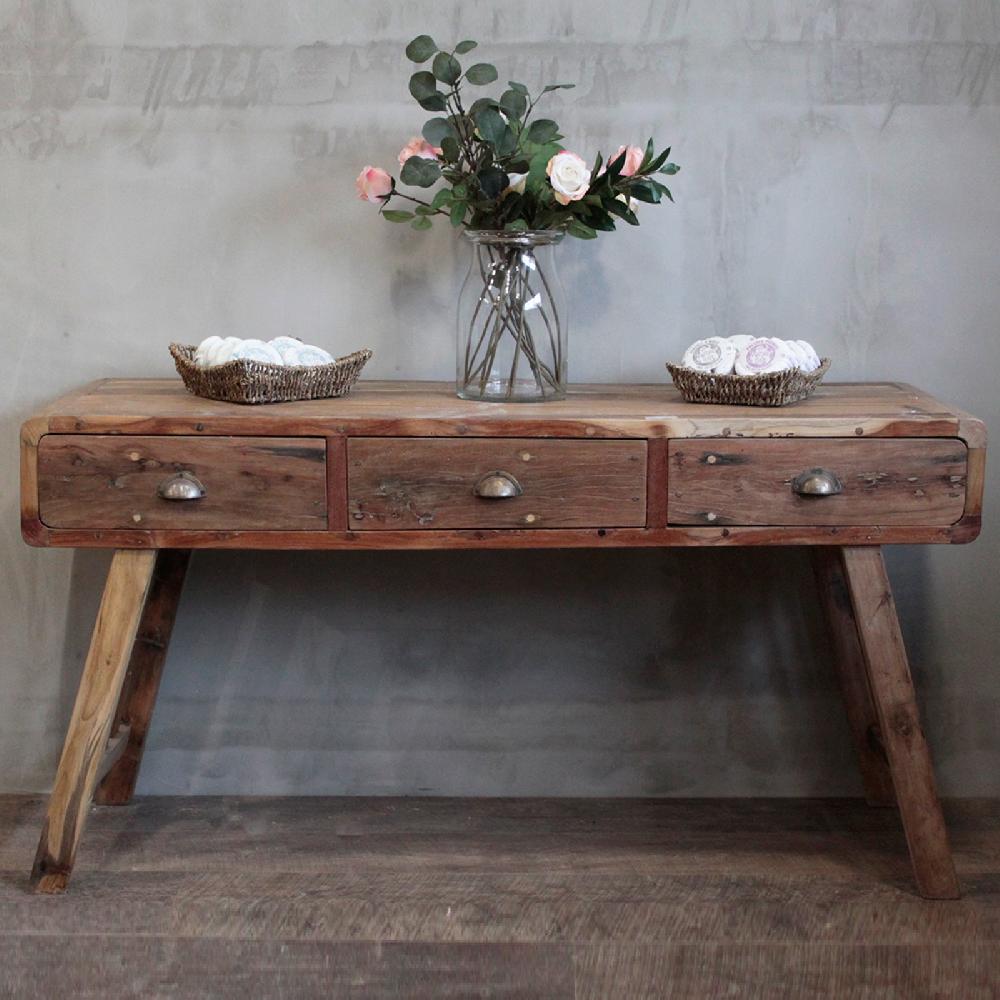 Ancient Wisdom Console Table - Recycled Wood - 150x45x80cm