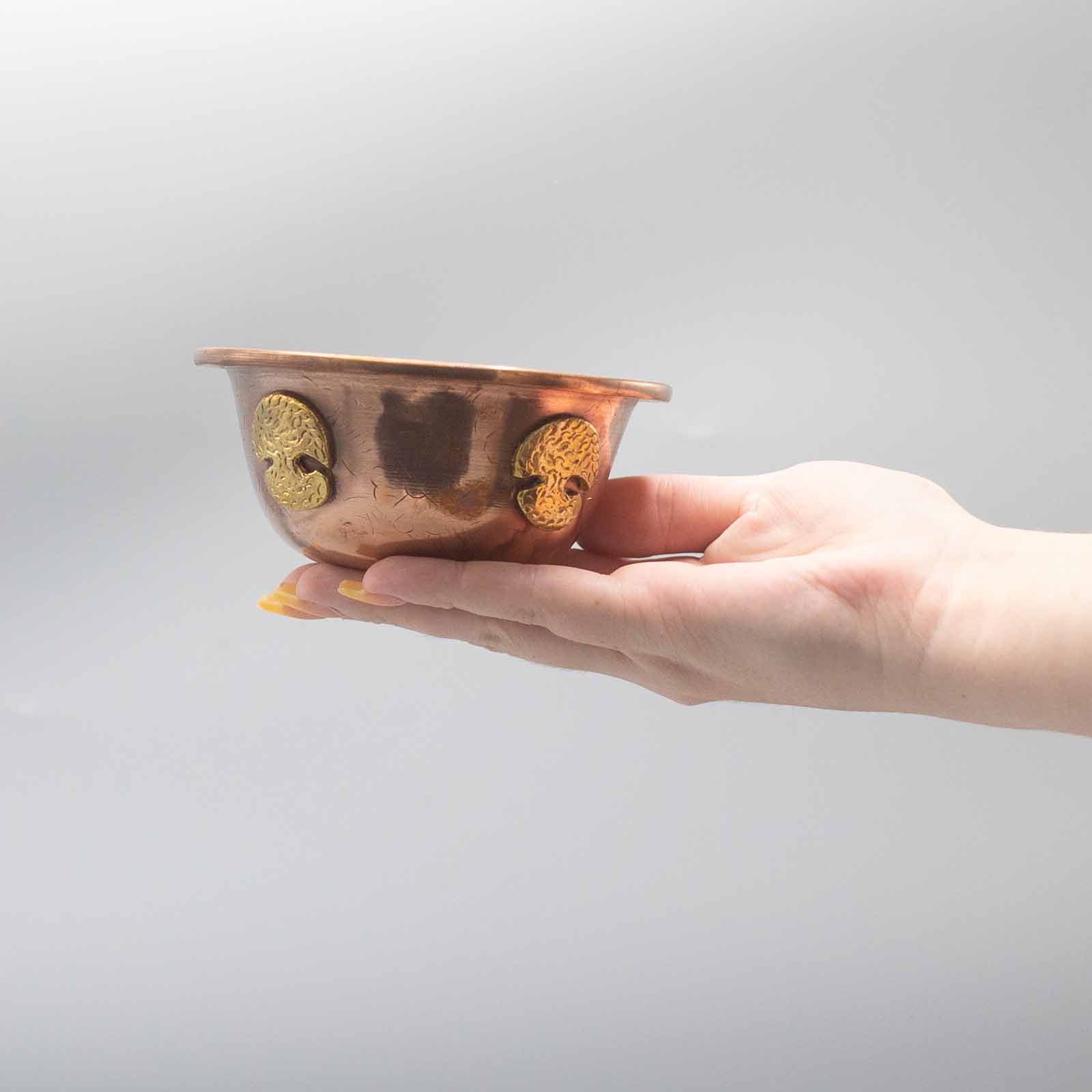 Ancient Wisdom Copper Ritual Bowl With Tree Of Life 12x5cm