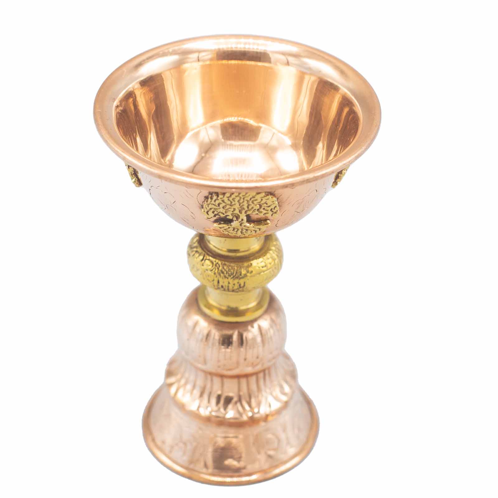 Ancient Wisdom Copper Ritual Goblet With Tree Of Life 10x15cm