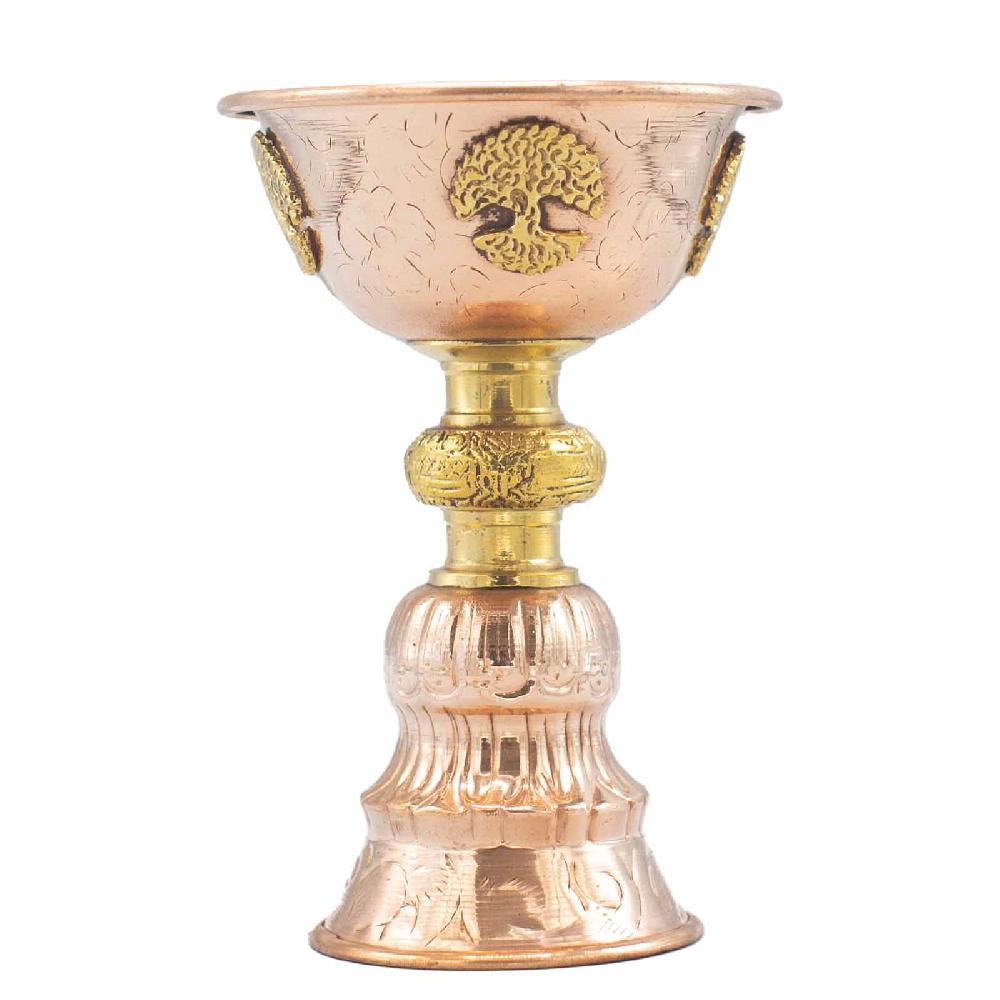 ancient wisdom Copper Ritual Goblet with Tree of Life 10x15cm